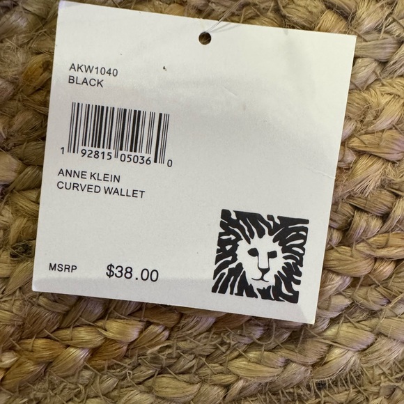 Anne Klein Black Curved Wallet - Picture 2 of 5